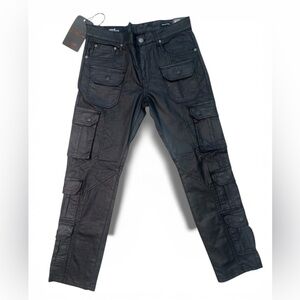 Sz Various black dem shine jeans with pockets
